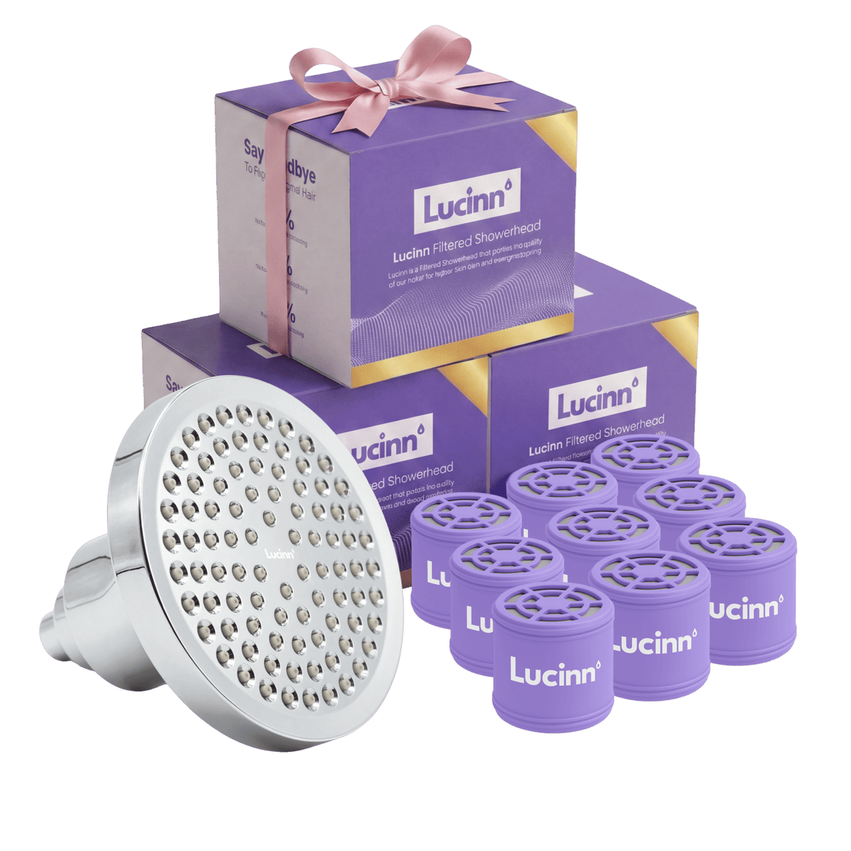 Lucinn Pro Filtered Showerhead Family Bundles