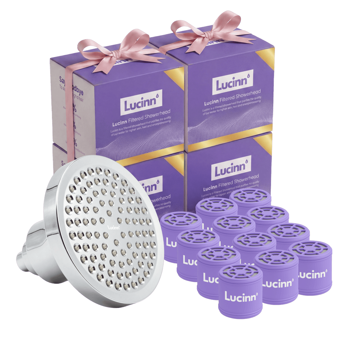 Lucinn Pro Filtered Showerhead Family Bundles