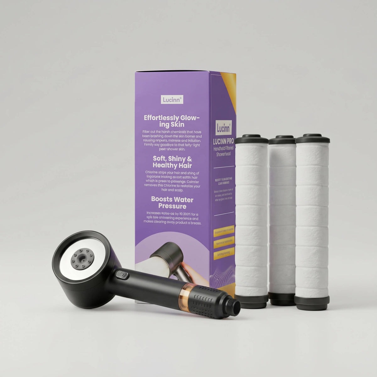 Lucinn Pro Filtered Handheld Showerhead Bundle